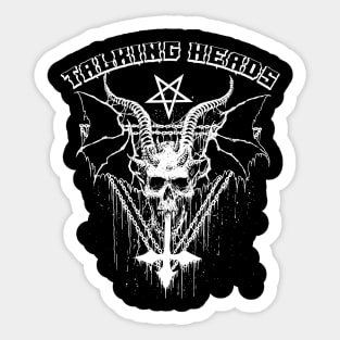 Talking heads metal Sticker